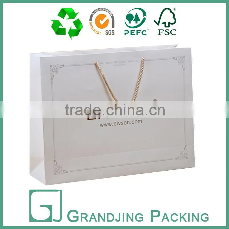 Promotional clothing packaging carrier shopping paper bag reusable