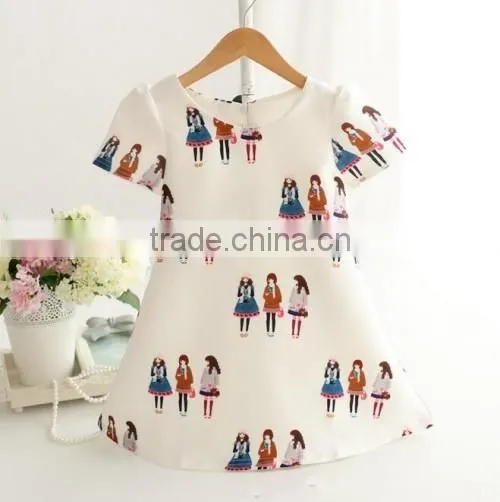 2016 cute kids fashion baby kids clothes dress Princess girl casual simple dress for kids
