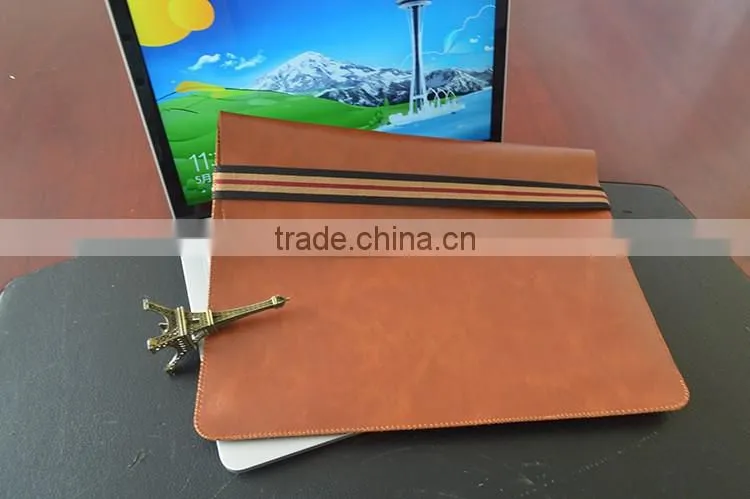 High Quality Custom popular portable for macbook leather cas