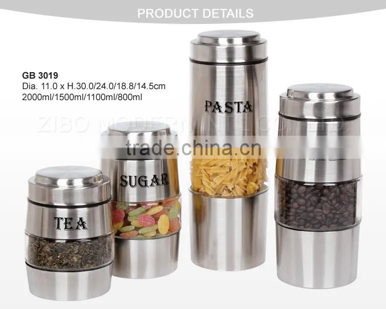Hot Sale Stainless Steel Coating Decorative Candy Glass Storage Jar With Lid