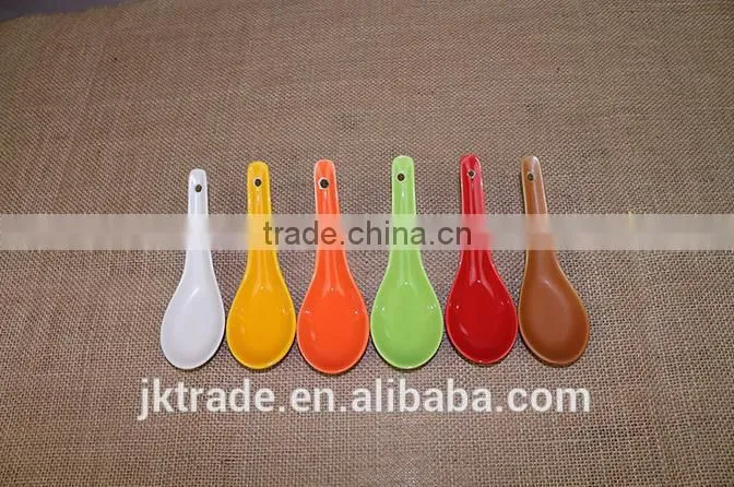 Cheap bulk Creamic coffee spoon/ Porcelain soup spoon