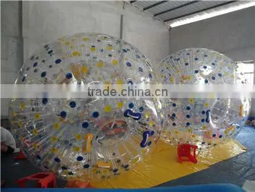 Popular 100% TPU inflatable color dots zorb