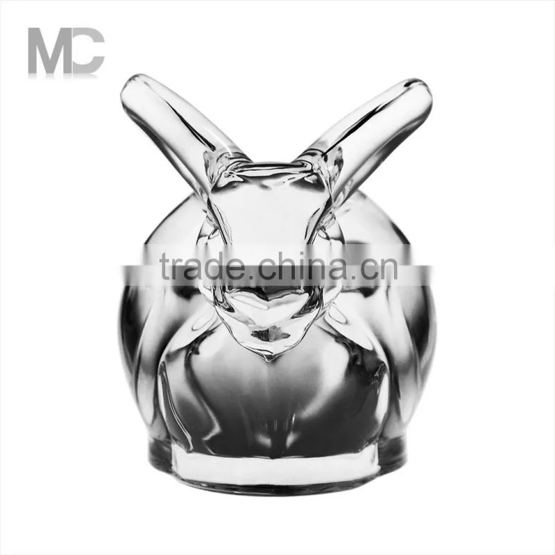 Rabbit Shaped Luxury Tealight Votive Clear Glass Candle Holder