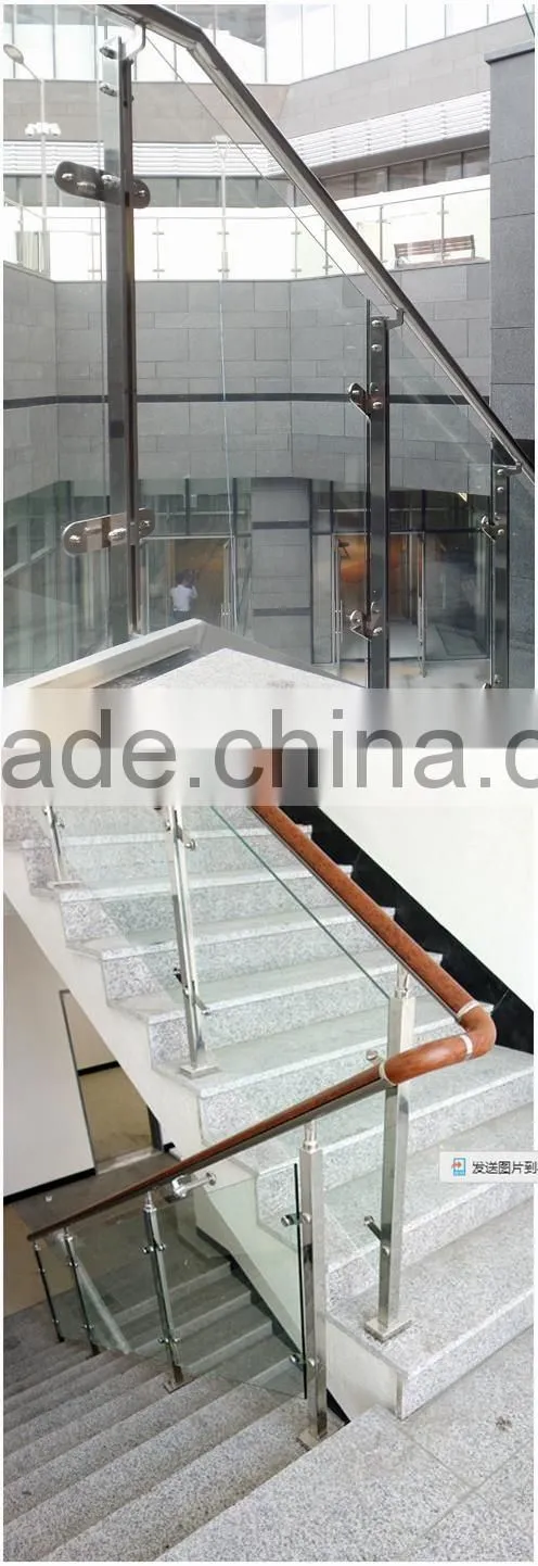 Stainless steel handrail balustrade glass railing