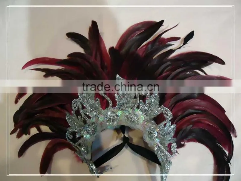 Halloween Christmas Festival Party Show g feather headdress