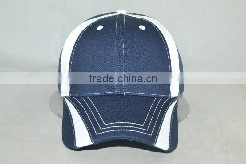 Half dry fit half cotton cap popular model design navy&white cap