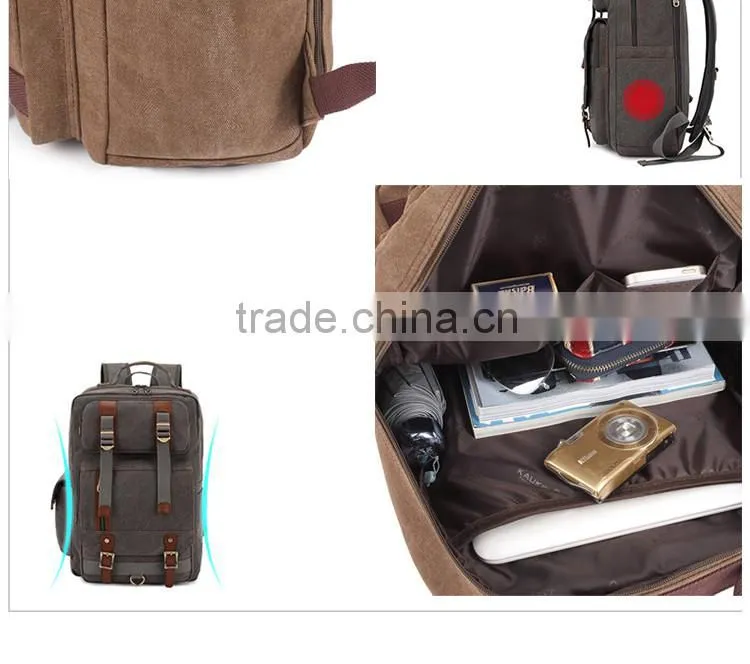 Vinrage Style Wholesale Custom Brand Logo Canvas Backpack FS261