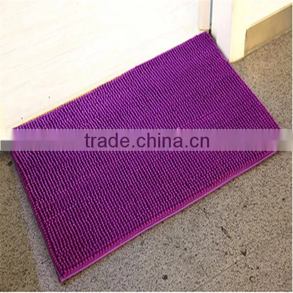 folding short pile chenille yarn microfiber carpet