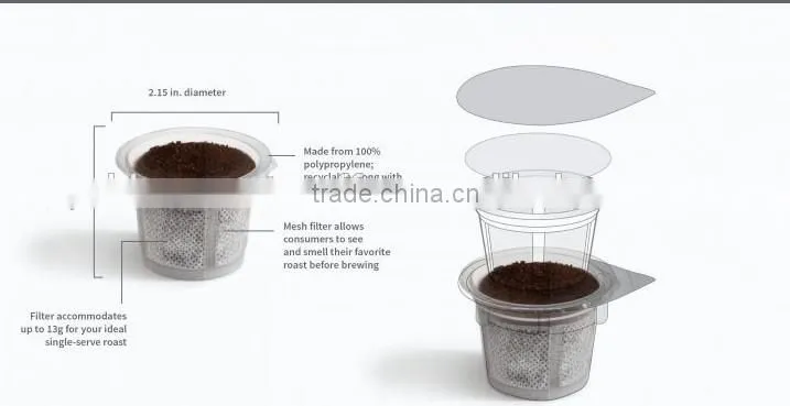 2016 new fabric coffee filter cup for keurig
