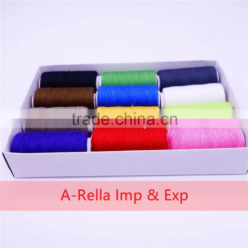 100% spun polyester sewing thread 8g/cone