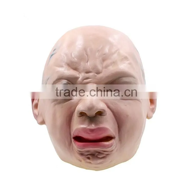 carnival party Educational Accessory sad Rubber Latex Realistic crying baby mask