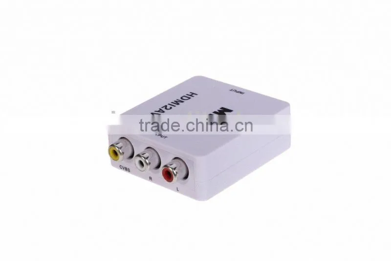 White HDMI to 3RCA Composite AV Converter HDMI2AV For PS4/PS3/TV/PC/Blue-ray DVD