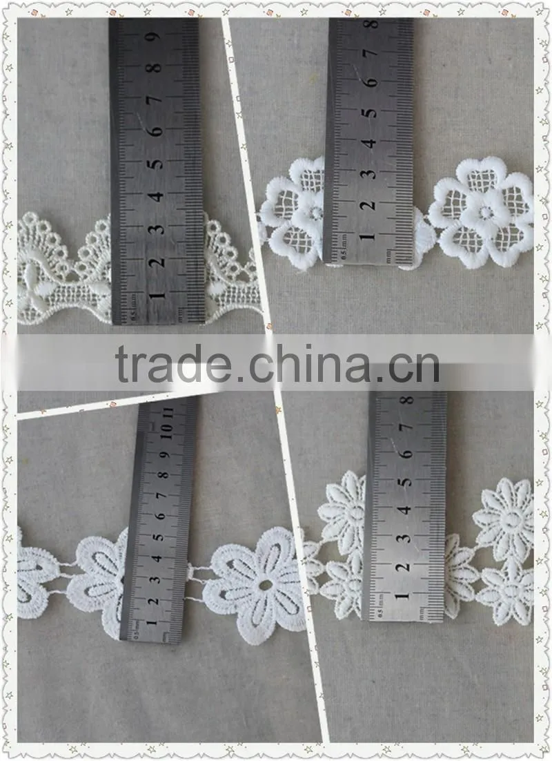 Wholesale Soft White Cotton Lace Collar, Embroidery Cotton Collar Lace for Ladies Wear