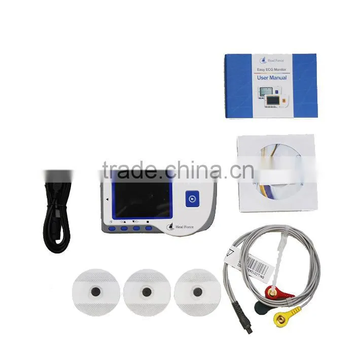 New arrival .Portable / Handheld Color Screen ECG EKG Heart Monitor PC-80B model -Maggie