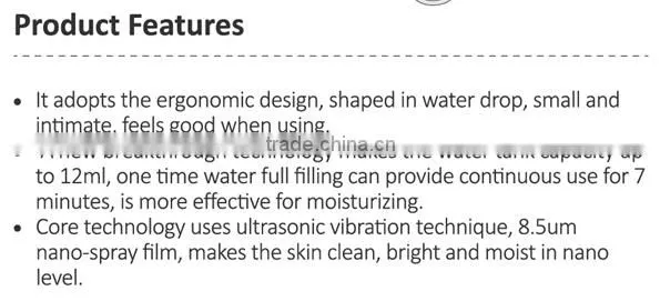2016 Christmas Gift Mini Handheld Personal Beauty Equipment USB Rechargeable Ozone Hot & Cold Facial Steamer in Cheap Price