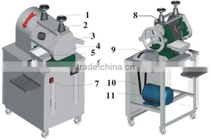 automatic seperation juice and dregs electric sugar cane juicer extractor