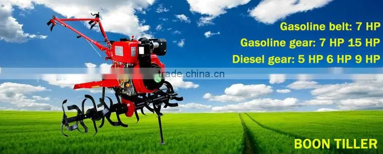 Mini rotary diesel 5hp/6hp/9hp gasoline 7hp/15hp power tiller cultivator factory price