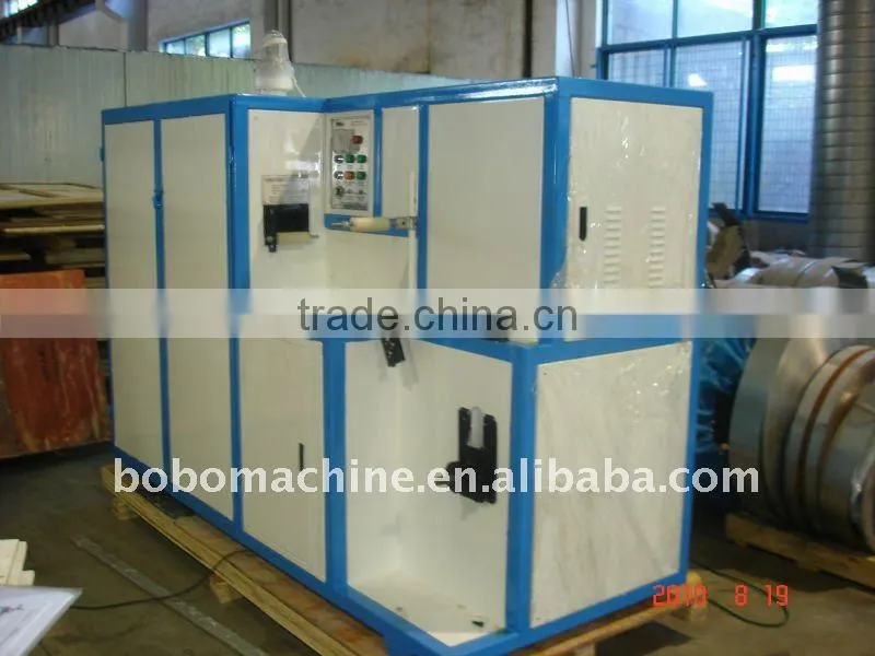 Flexible duct making machine with fiberglass reinforced scrim film