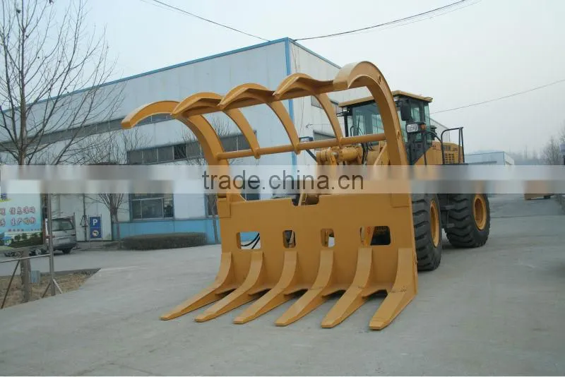 ZL50 wheel loader with grass grasper /clamp