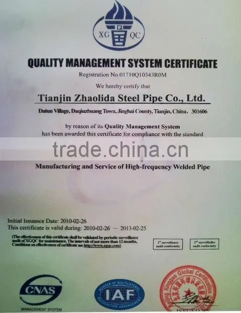 galvanized steel pipe/tube for natural gas,water,oil