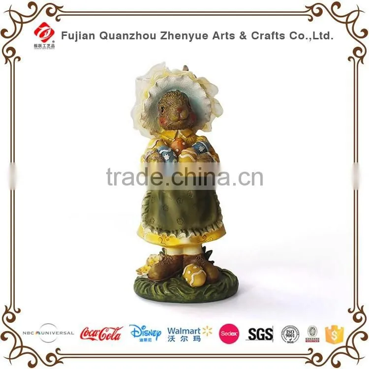 2015 handmade resin rabbit garden sculpture