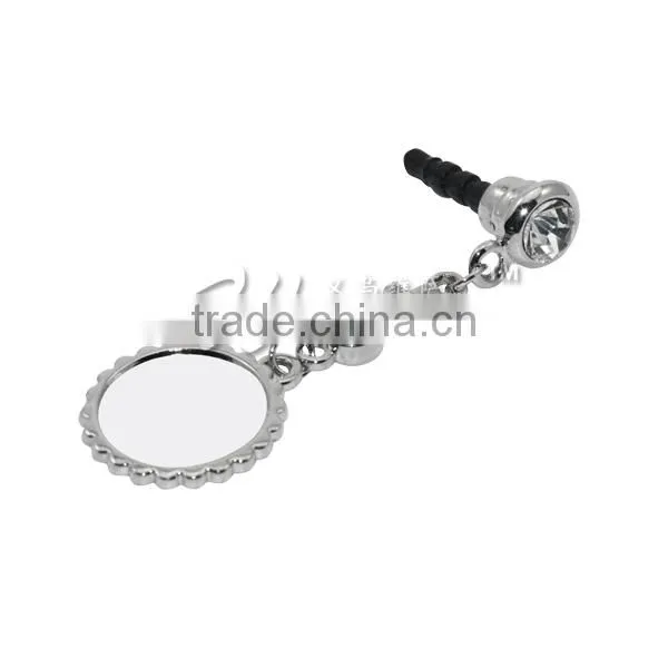 2015 New Mobile Phone Accessory Sublimation Metal Earphone Stopper