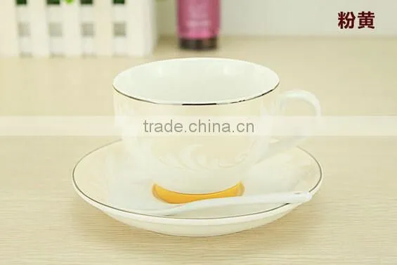 New arrival procelain gold rim tea cup sets