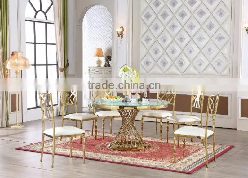 Foshan furniture market high-class brief stainless steel chair for sale
