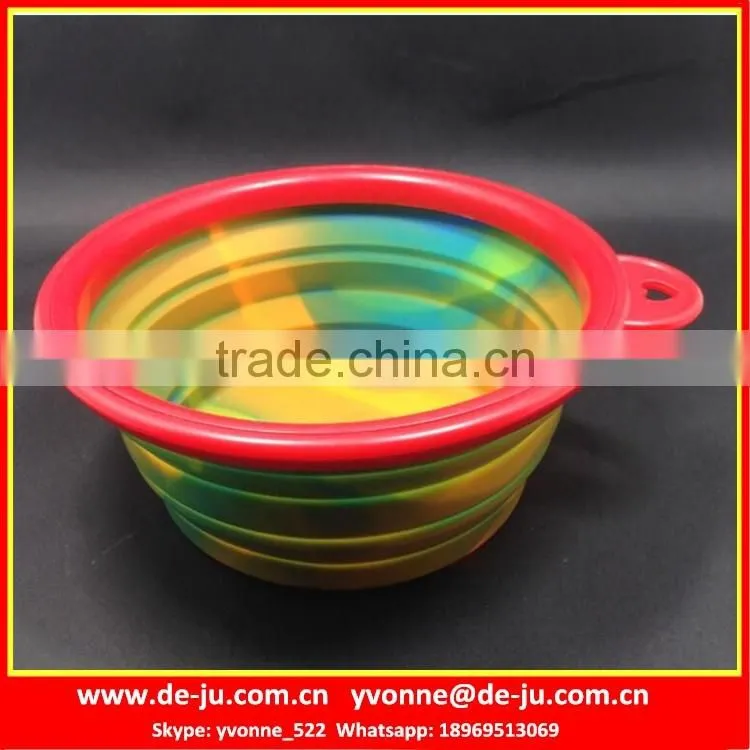 Travel Collapsible Silicone Melamine Pet Bowl