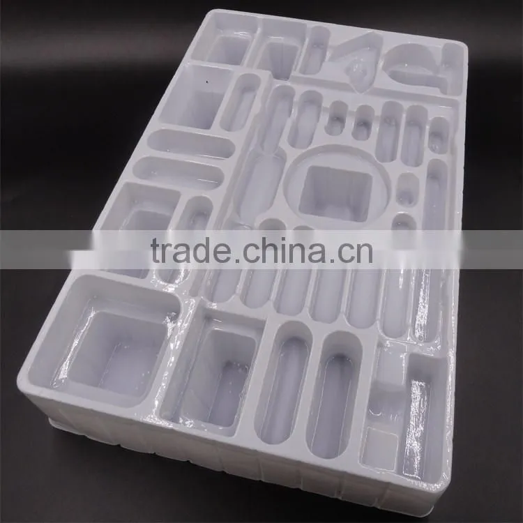2016 Guangzhou black PS tool tray 6 compartments tray