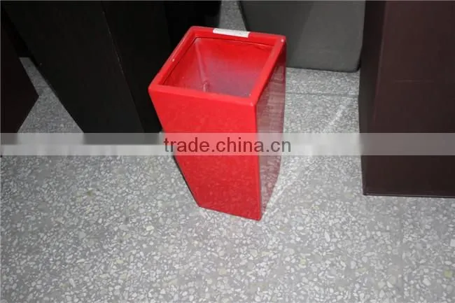 Fiberglass planter outdoor big rectangular planter flower pot