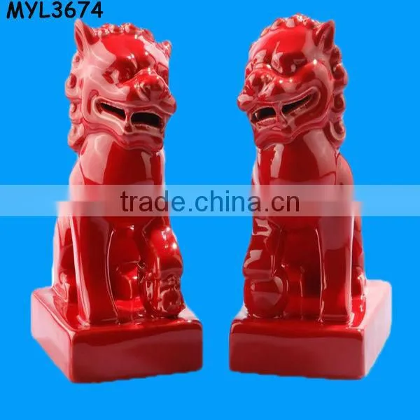 Pottery Jewelry Blue Outdoor Lion Statue