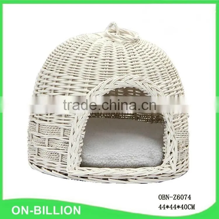 Newest disposable classic white wicker cat basket