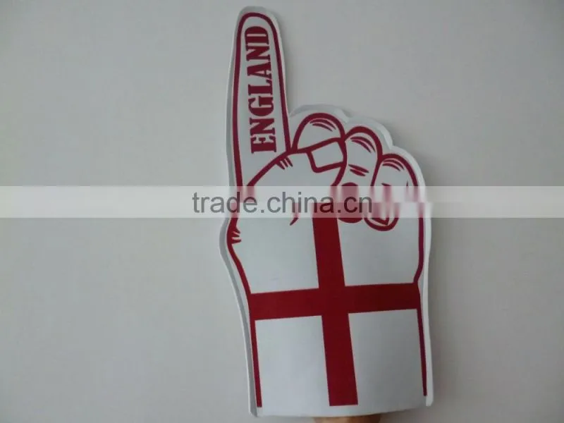 white big cheering hand gloves with logo print