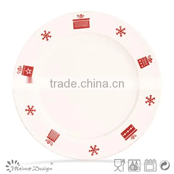 10.5" christmas ceramic plate, ceramic christmas plate