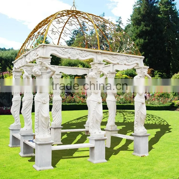Popular Design Cheap Marble Gazebo with High Quality GAB-009