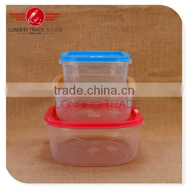 High quality 3pcs airtight plastic preserving box/ plastic perservation box