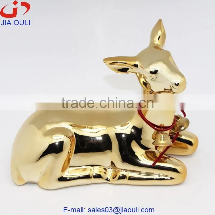 BSCI Certificate Factory X'mas decoration ceramic snowman, snowman candle lantern