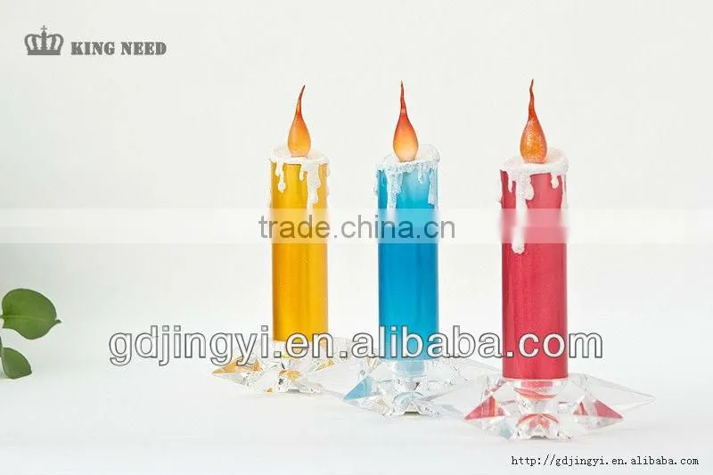acrylic star bottom LED warmwhite lighting candle wedding party decoration