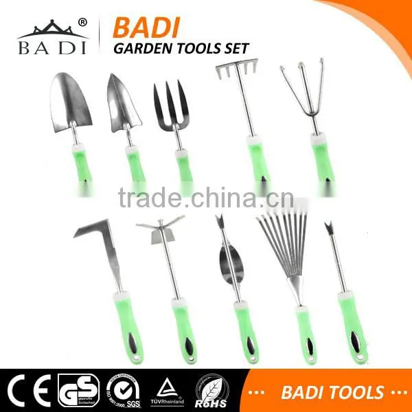 Hot Selling 10pcs A3 steel 50# carton mini Garden Tool Sets