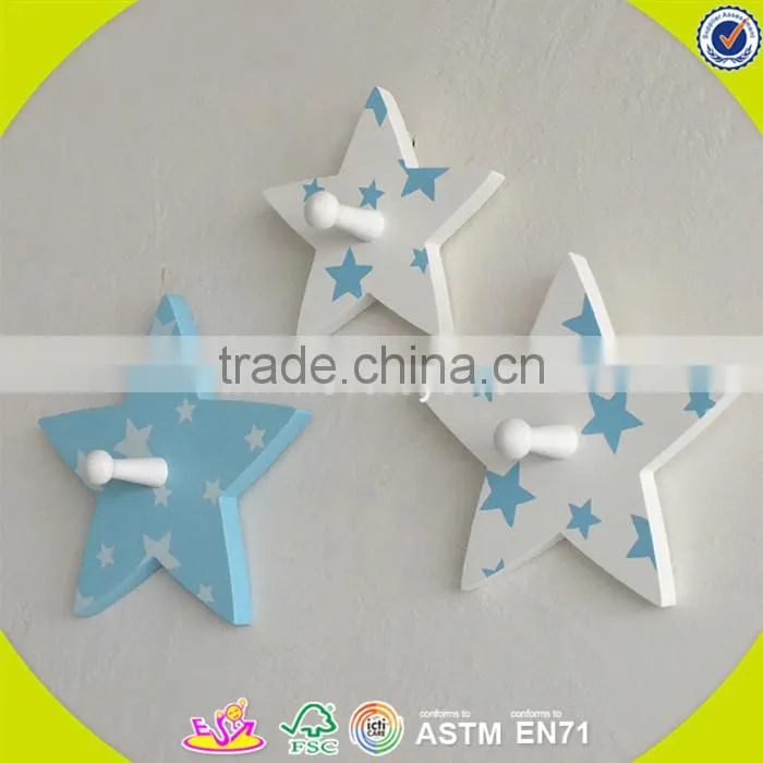 wholesale baby wooden wall hook cheap kids wooden wall hook high quality children wooden wall hook W09B026