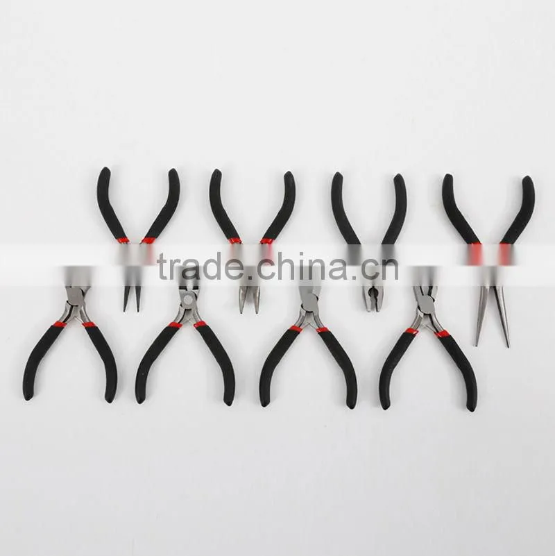 8pcs Mini Pliers Hand Tools Set Industrial Wire Cutter DIY Flat Long Round Nose