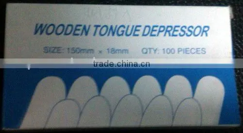 Disposable wooden tongue depressor