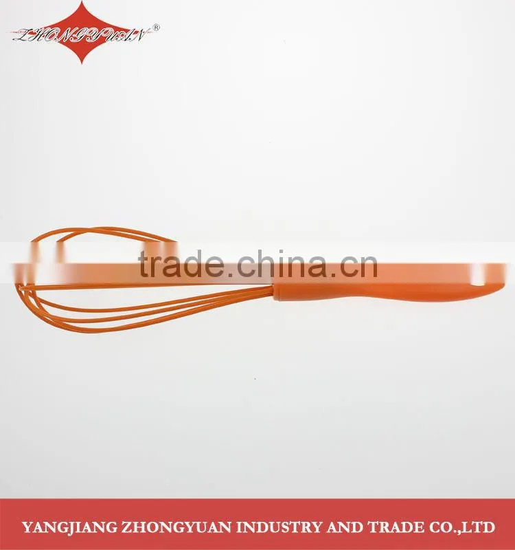 Hot selling new design food grade silicone coated head egg whisk
