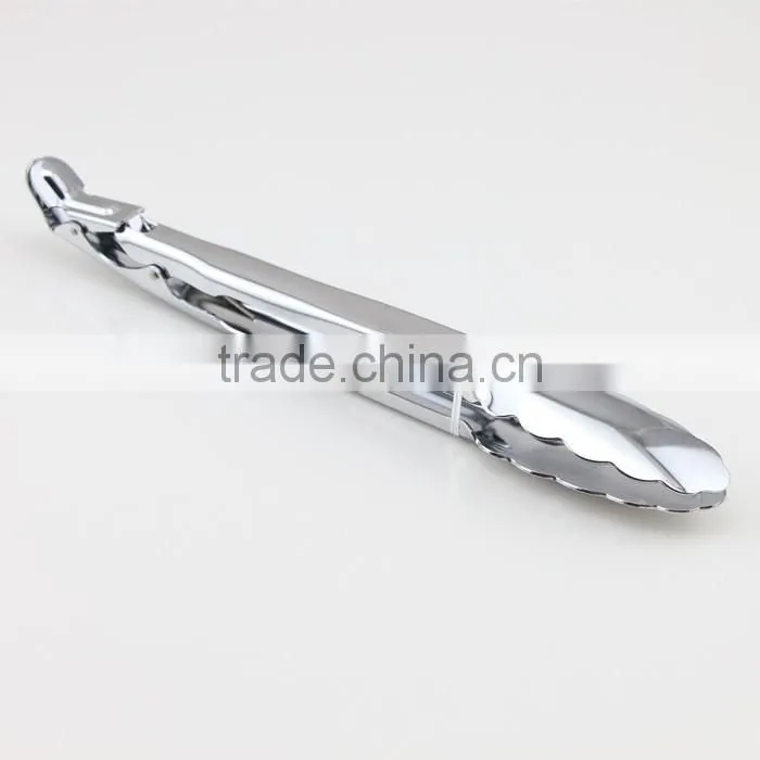 12 Inch All Stainless Steel Locking Kitchen Food Tongs