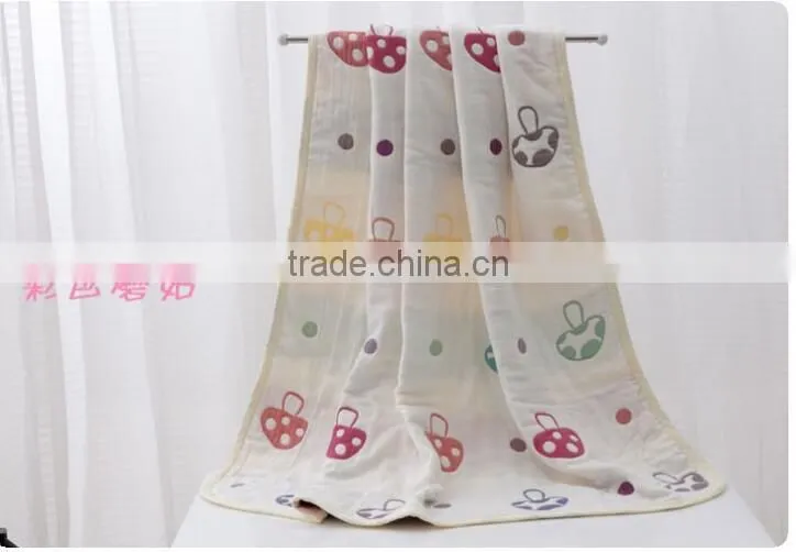 6 layer 100% natural cotton kids Bath towel wholesale kids Bath towel