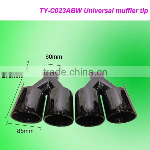 high quality auto part stainless steel 304 universal double exhaust tip