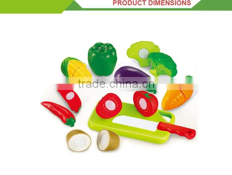 Hot sale kids pretend play set game plastic cutting vegetables toy
