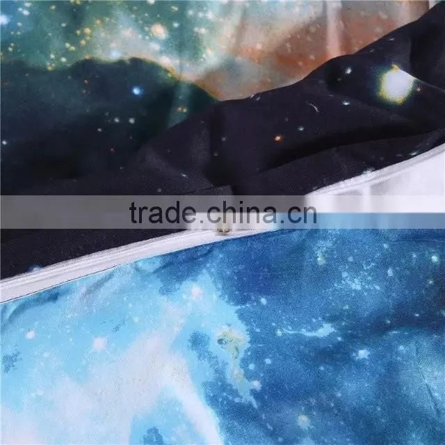 Stunning Multi color galaxy theme Hd digital 3d bed linen set