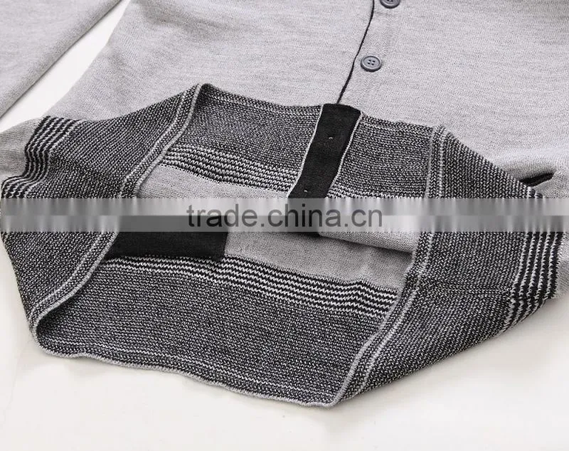 Men's fine cardigan grey kintwear